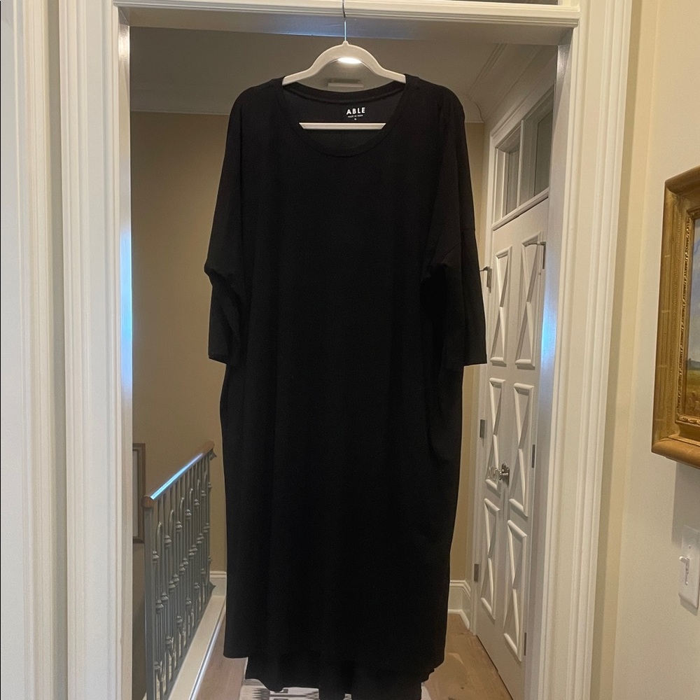 Able Black Long Sleeve Dress